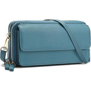 Women Qurquoise Imported Faux Leather Crossbody Purse With Phone Pocket Bags